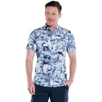 Engbers Kurzarmhemd Herren Kurzarm-Hemd gemustert, Marineblau