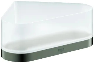 GROHE Eck-Duschablage Selection 41038 mit Halterung Glas/hard graphite geb., 41038AL0 41038AL0