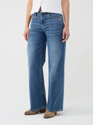 GANG Damen Essentials 94CARLOTTA - wide fit Jeans medium summer wash