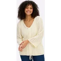Sheego Strickpullover 3/4-Arm-Pullover 3/4-Arm Ajour