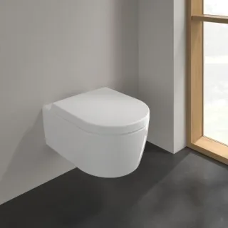 Villeroy & Boch Avento Combi-Pack 5656HR01 weiß, spülrandlos, mit WC-Sitz 9M77C1