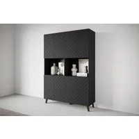 Home affaire Highboard Phuket, Front MDF, Moderne Hochkommode ohne Griffe mit 10 Fächern, Breite 120 cm