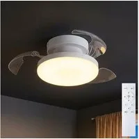 EGLO Deckenventilator, LED Deckenventilator CCT weiß Fernbedienung Rechts Linkslauf