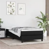 furnicato Bett Boxspring-Bettrahmen 193 x 90 x 25 cm Schwarz (1-tlg), Atmungsaktives Bettgestell mit stabilen Beinen für dein Schlafzimmer