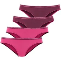 LASCANA Slip (4er-Pack) aus elastischer Baumwoll-Qualität