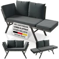 Juskys Multifunktionsliege Calvia, Multifunktional mit klappbaren Teilen inkl. Polster, Belastbar 240 kg