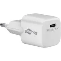 USB-C Schnellladegerät Nano, PD, GaN, 20 Watt weiß, 1x USB-C, Power Delivery 3.0