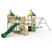 Wickey Spielturm Smart Queen – Abenteuer-Burg mit Rutsche, Spielhaus & Sandkasten, Unvergessliche Erlebnisse für Kinder – mit 10 Jahren Garantie*