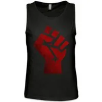 Urban Backwoods Tanktop Raised Fist Ärmelloses T-Shirt Red Clenched Faust Salute Unity Sign Rsistance Symbol Power