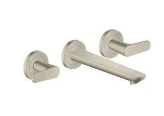 Hansgrohe 3-Loch WTA Wand Unterputz Axor Citterio C mit Auslauf 195 mm brushed nickel, 49070820 49070820