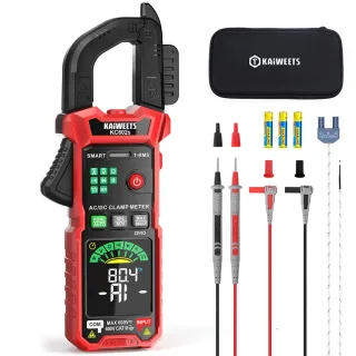 KAIWEETS KC602S Smart AI Clamp Meter True RMS 6000 Counts AC/DC Voltage Current Resistance Capacitance Temperature NCV I