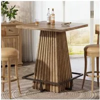 Tribesigns Bartisch 95 cm Stehtisch, Bistrotisch mit Fußstütze, Küchentisch, Hochtisch