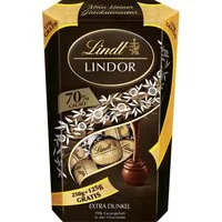 Lindt LINDOR Schokolade Cornet 70% Kakao 375g Dunkle Schokolade Kugeln Geschenk Pralinen
