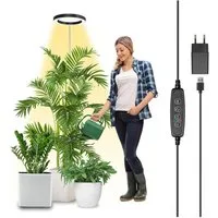 Laybasic Pflanzenlampe LED Vollspektrum Pflanzenlicht,72 LED Zimmerpflanzen Grow Lampe Winter, 3/9/12H Timer