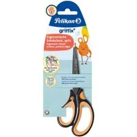 Pelikan Universalschere Pelikan Schere griffix® Schulschere spitz für Linkshänder, NeonBlac...