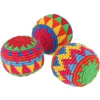 Guru-Shop Spiel Jonglierbälle, Häkelbälle 5,5 cm - bunt (1 Stk)