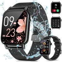 ibettertec 2026 Neues Smartwatch Damen Herren mit Telefonfunktion, Smartwatch Smartwatch (1.85'' HD Fitnessuhr,Smart Watch for Women mit 200+ Sportmodi,Fitness Tracker mit Herzfrequenz,SpO2,Schrittzähler & Schlafmonitor,IP68 für iOS Android cm)