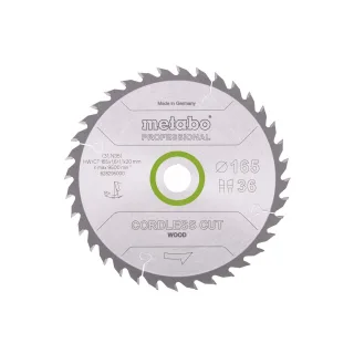 Metabo Sägeblatt cordless cut wood - professional 165x1,6 / 1,1x20 WZ - 628295000