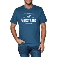 MUSTANG T-Shirt Herren Printshirt Regular Fit (1-tlg) Kurzarm Tee Shirt mit Rundhalsausschnitt aus 100% Baumwolle