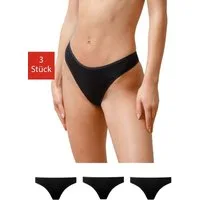 SNOCKS Tanga String Damen Unterhose (3-St) aus Bio-Baumwolle, unsichtbar unter deiner Kleidung