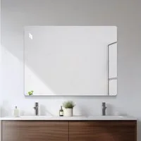 ANYSUN Spiegel 100×75 cm Wandspiegel, rahmenlos, HD Kupferfrei, Dekospiegel bruchfest (Moderner rahmenloser Spiegel), Für Bad, Flur & Schlafzimmer – rahmenloser Spiegel, klar & sicher