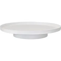 Grafelstein Tablett Dekotablett SCANDI weiß aus Metall D35cm Dekoplateau schlicht Tablett