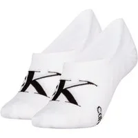 Calvin Klein Jeans Füßlinge CKJ WOMEN FOOTIE HIGH CUT MONOGRAM (2 Paar) hoch geschnittene Silhouette, Cotton-Mix, elastisch