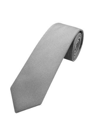 seidenfalter - Krawatte Picoté 7,0-7,5cm silber