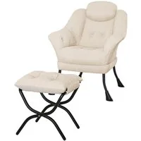 GarveeMore Ohrensessel Relaxsessel mit Hocker Ohrensessel Polstersessel Faulsessel