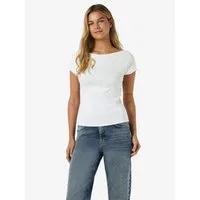 Noisy may Kurzarmshirt NMMAYA S/S BOATNECK TOP NOOS Baumwollmischung, regular fit