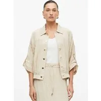s.Oliver Funktionsjacke Indoor-Jacke Schimmernde Hemdjacke mit 3/4-Ärmeln