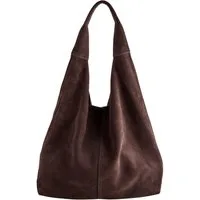 Next Schultertasche Schultertasche aus Veloursleder (1-tlg)