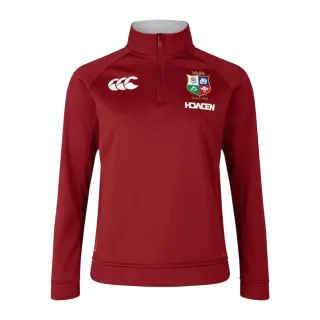 Canterbury - "2025" Fleece-Oberteil für Damen, mit kurzem Reißverschluss, Rugby (Rote Dahlie)