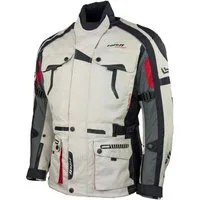 roleff Motorradjacke RO537 Chicago - Schwarz-Grau-Rot, wasserdicht & atmungsaktiv auch in großen Größen