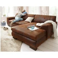 Home affaire Ecksofa Nika zeitlos und elegant, L-Form, wahlweise mit Bettfunktion, auch in Cord