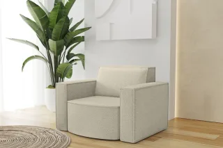 Sessel Designersessel PALMA in Stoff Ascot Champagne