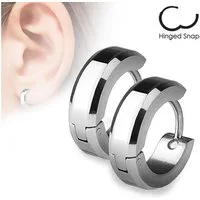 Order & Smile Schmuck Klappcreolen Basic Creolen: Edelstahl Klappcreolen Ohrringe bicolor