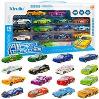 ISO TRADE Spielzeug-Auto Metall-Spielzeugautos Rennautos, (Spar-Set, 16-tlg., 1:64), Großes Set bunter Fahrzeuge für abwechslungsreichen Spielspaß