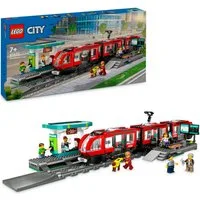 LEGO® Straßenbahn mit Haltestelle (60423), LEGO City Konstruktionsspielsteine, (811 St), Made in Europe