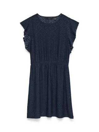VERO MODA - VMTASSA SL FRILL SHORT DRESS JRS NOOS Navy Blazer - Gr. - L
