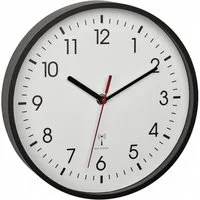 TFA Dostmann Wanduhr TFA 60.3550 analoge Funk-Wanduhr Funkuhr 245 mm mit Sekundenzeiger