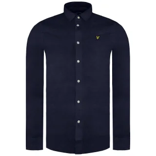 Lyle & Scott Multi -Garn gebürstete Herren Navy Shirt