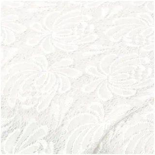 Elastischer Spitzenstoff "Blumen", weiß