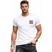 RMK T-Shirt Herren Shirt Rundhals Basic Fußball USA 100% Baumwolle