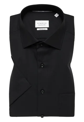 ETERNA - Original Shirt Popeline Kurzarm schwarz - Gr. - 45