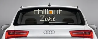 Aufkleber zweifarbig Heckscheibenaufkleber - Chillout Zone -