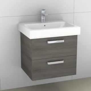 Artiqua 413 Waschtischunterschrank für iCon 124060, 124063 Graphit Struktur quer, 413-WU2L-K01-7098- 413-WU2L-K01-7098-401
