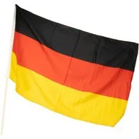 VertriebsArena GmbH Fahne Deutschland Fahne 60x90cm mit Holzstock
