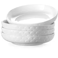 Dowan Schüssel Pasta Schalen, 1.6L Große Keramik Suppenschalen, 25 cm, Set von 4, spülmaschinenfest