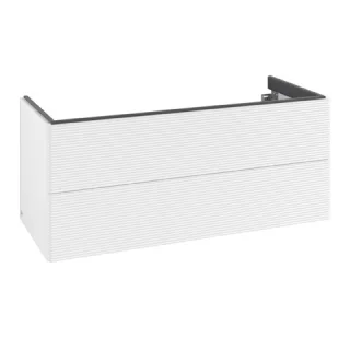 Villeroy & Boch Waschtischunterschrank Antao 1188x504x493mm 2 Ausz. WT li Front m. Struktur White Ma K06100MT